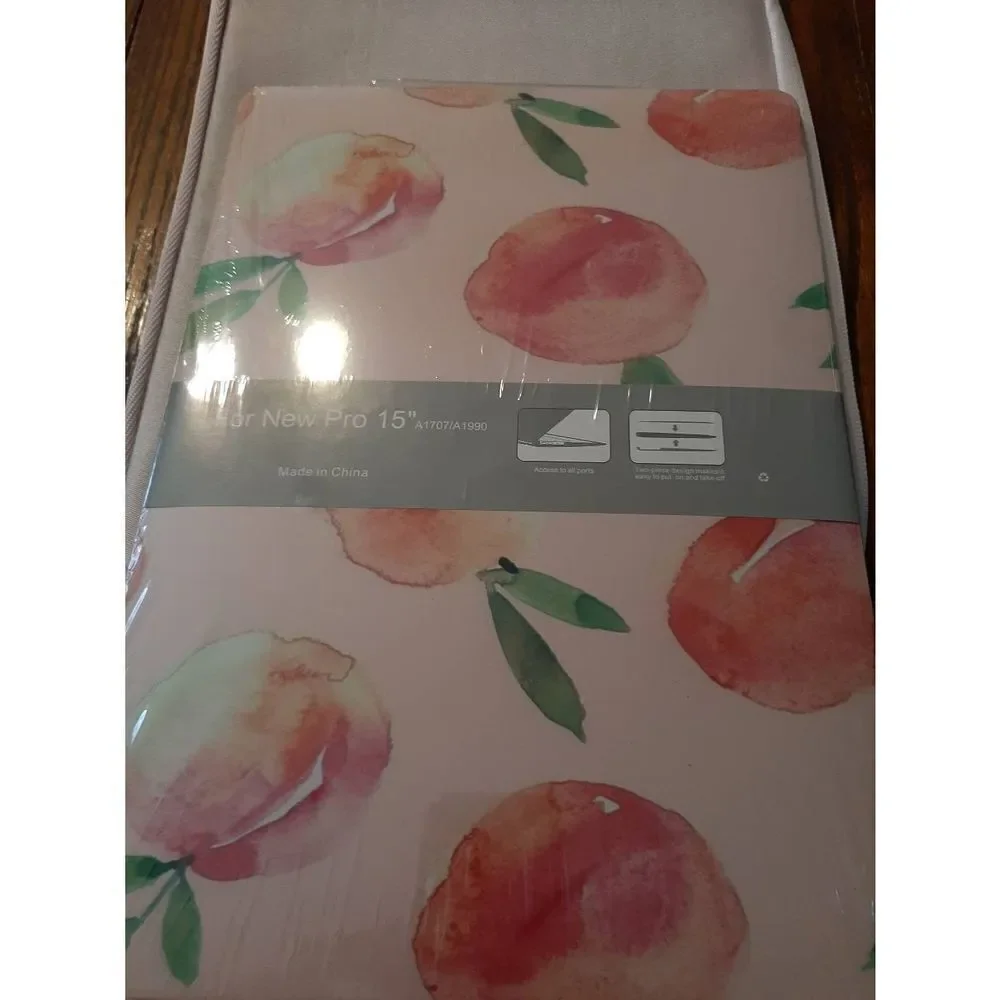 New Wocadi 5-in-1 Peach Orange Green MacBook Pro 15 Sleeve Protection Kit